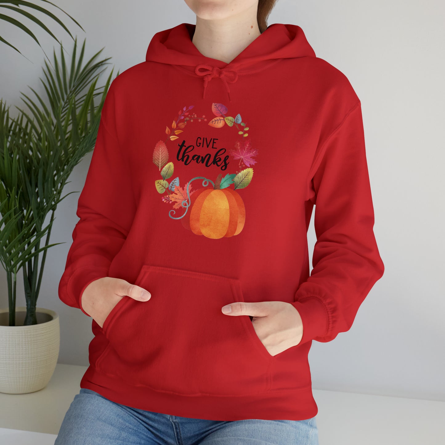 Give Thanks Unisex Hooded Sweatshirt