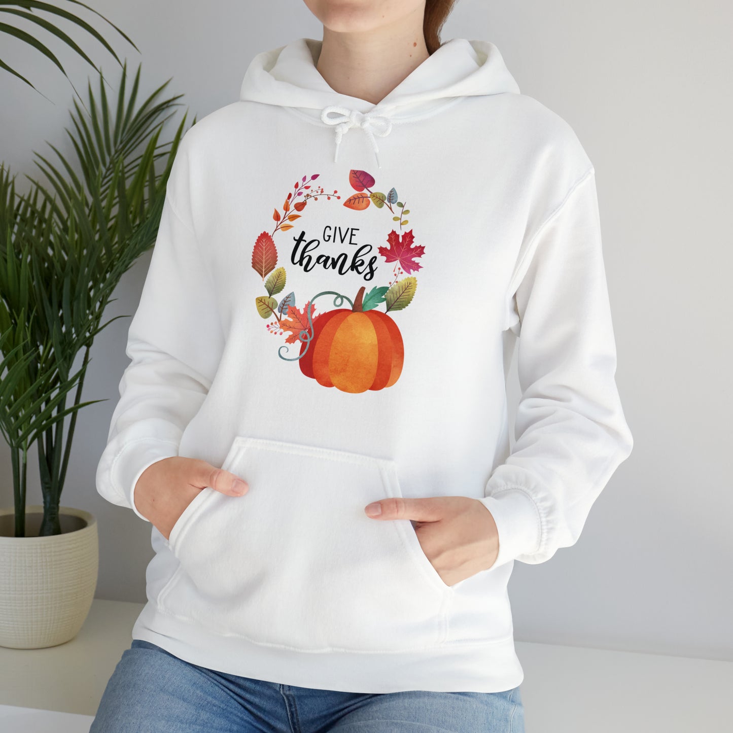 Give Thanks Unisex Hooded Sweatshirt