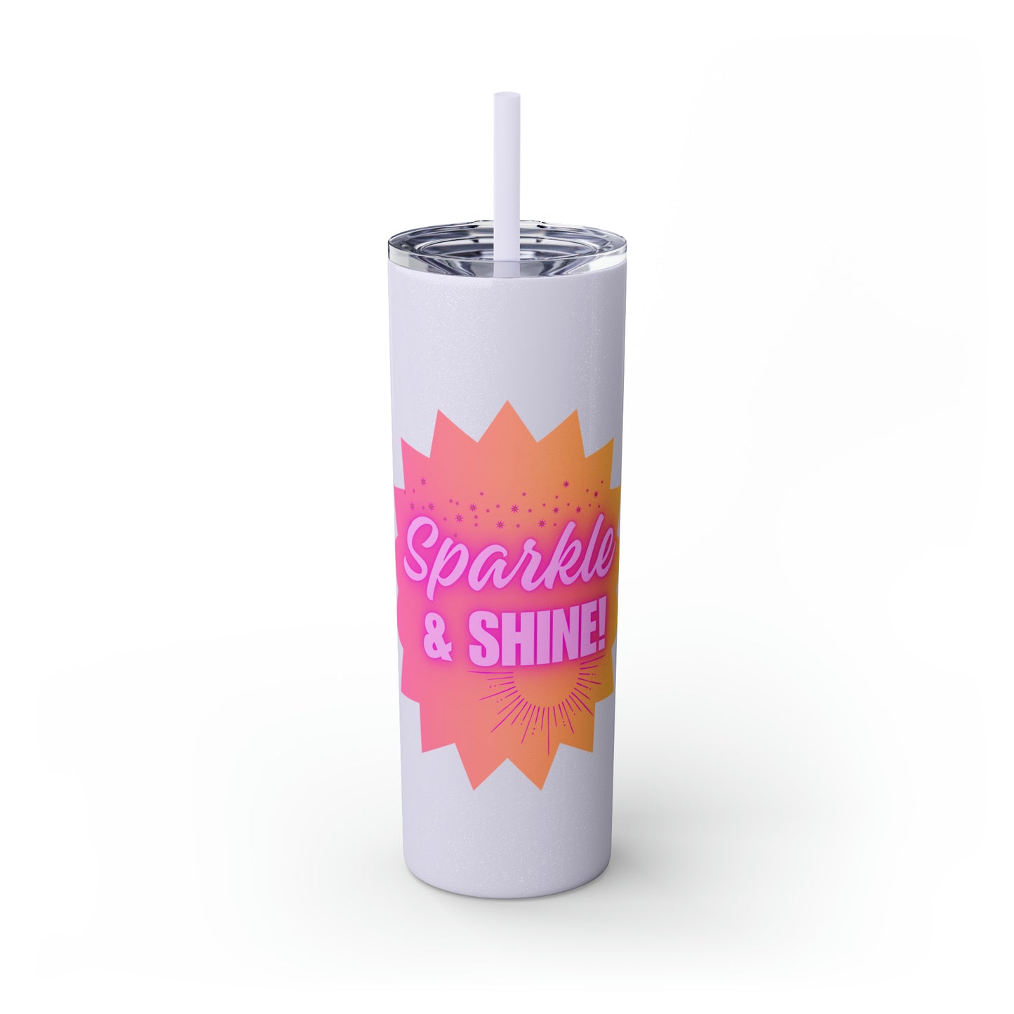 Sparkle & Shine Skinny Tumbler with Straw, 20oz