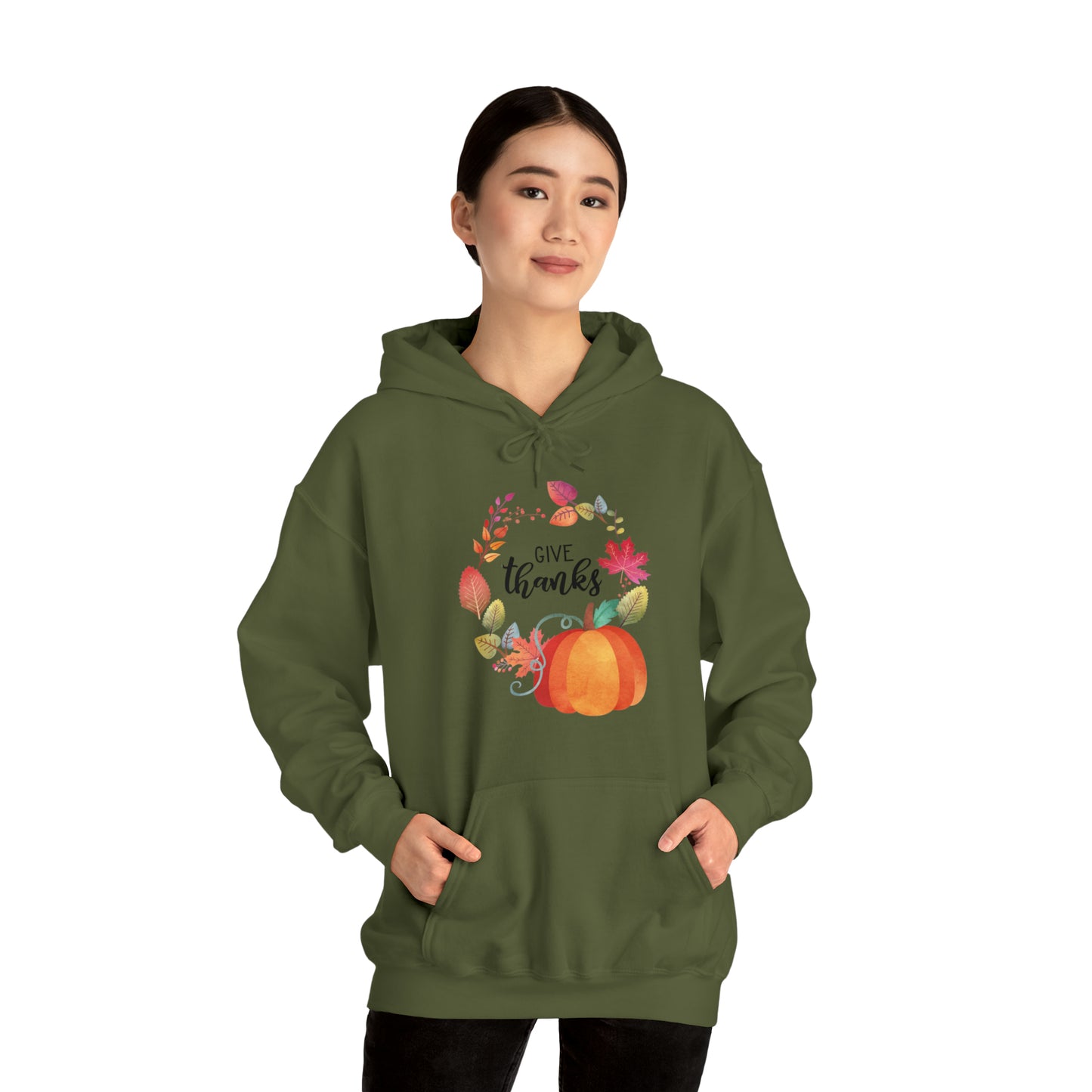 Give Thanks Unisex Hooded Sweatshirt