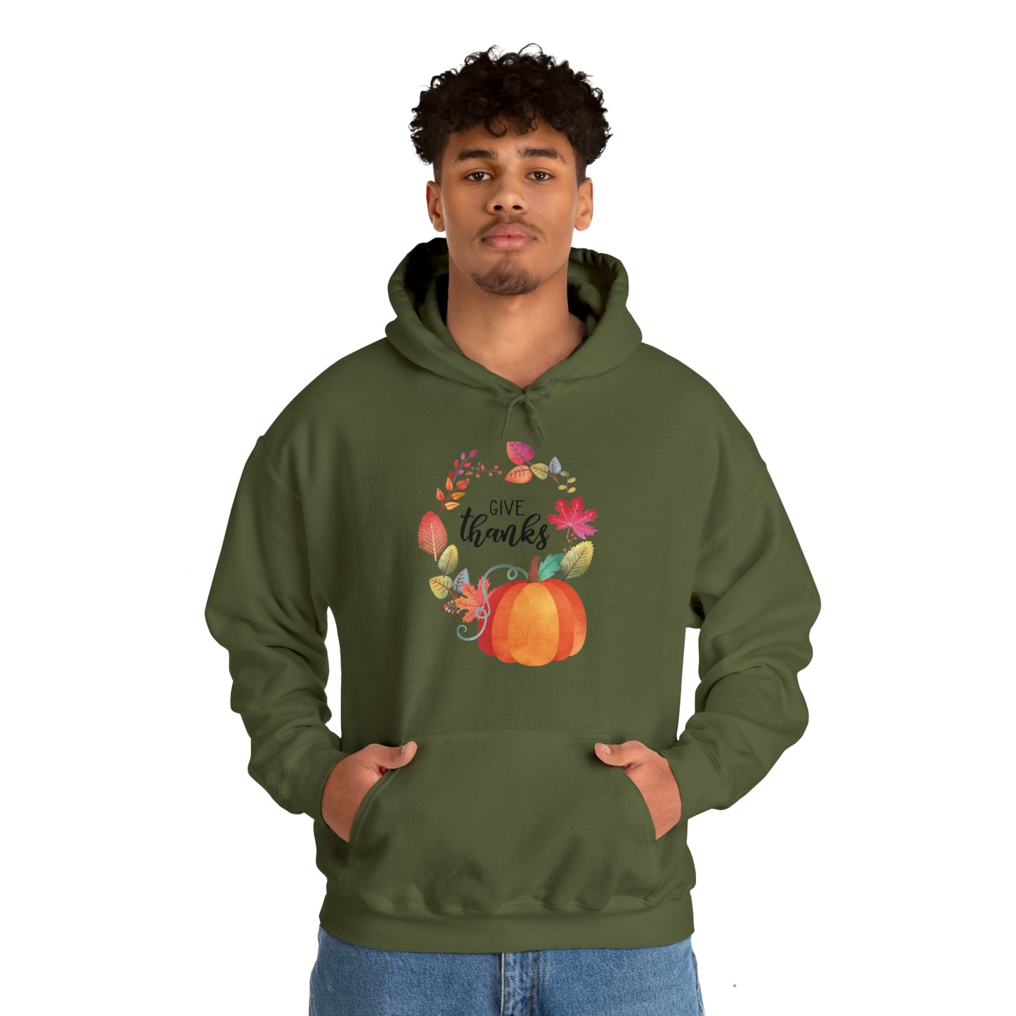 Give Thanks Unisex Hooded Sweatshirt