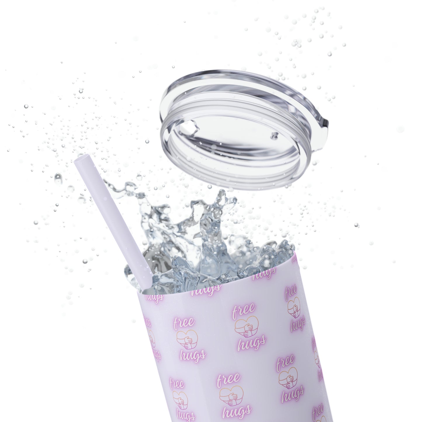 Free Hugs Skinny Tumbler with Straw, 20oz