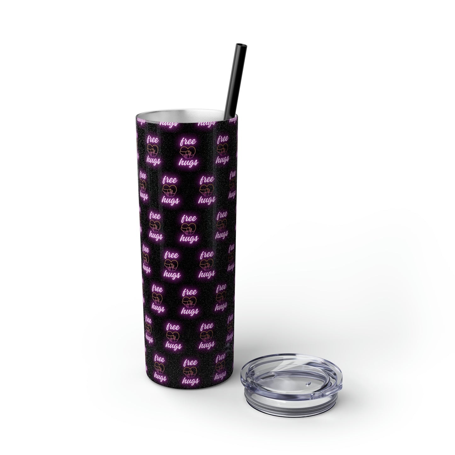 Free Hugs Skinny Tumbler with Straw, 20oz