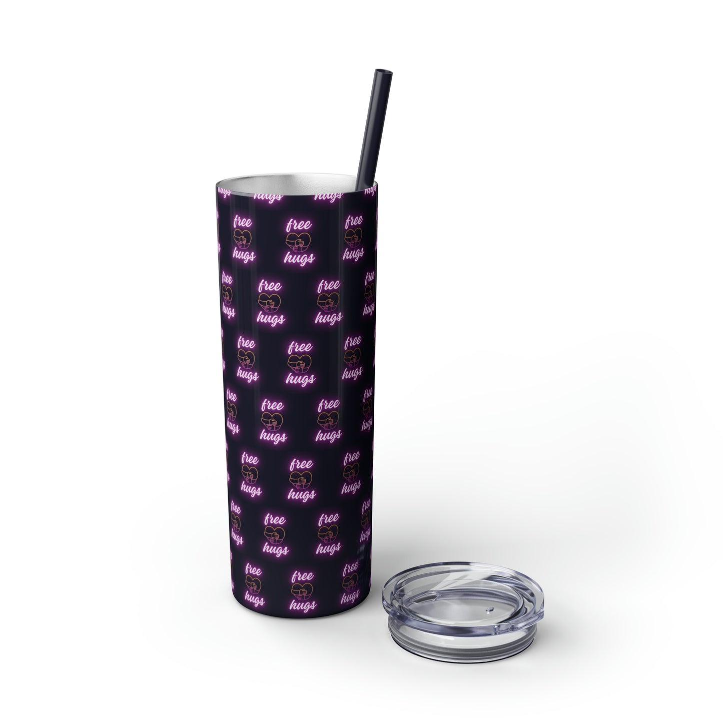 Free Hugs Skinny Tumbler with Straw, 20oz