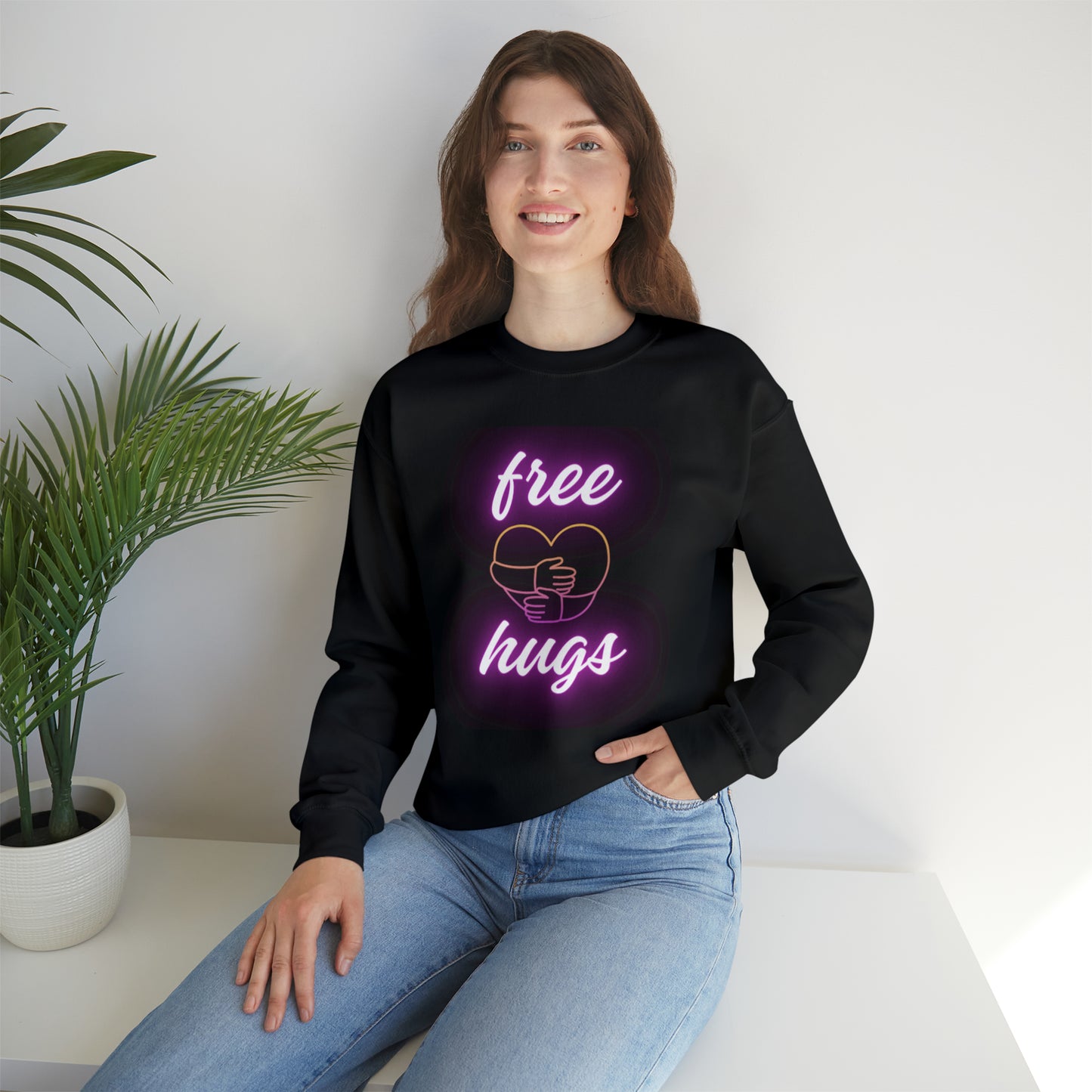 Free Hugs Unisex Crewneck Sweatshirt