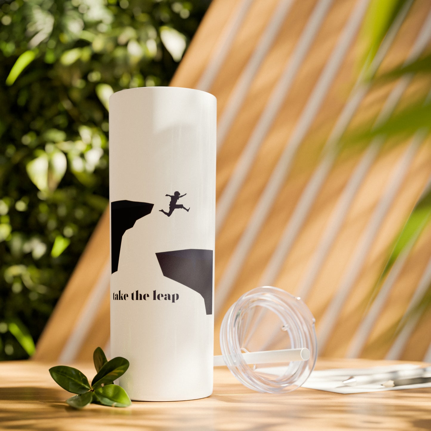 Take the Leap Skinny Tumbler with Straw, 20oz