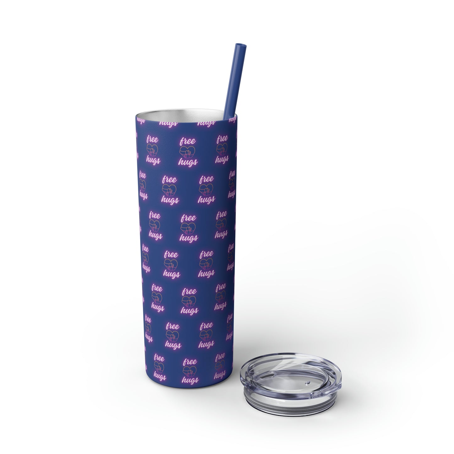 Free Hugs Skinny Tumbler with Straw, 20oz