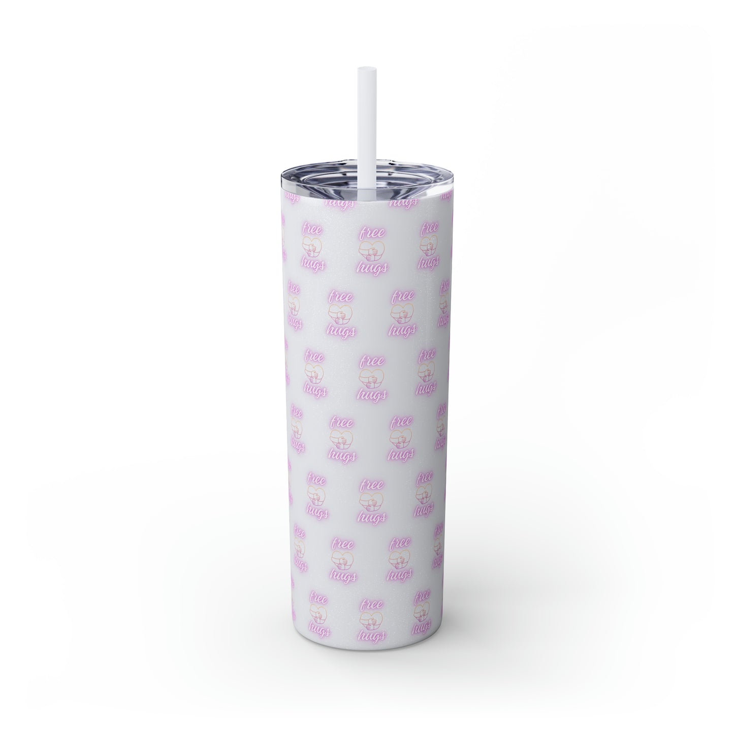 Free Hugs Skinny Tumbler with Straw, 20oz