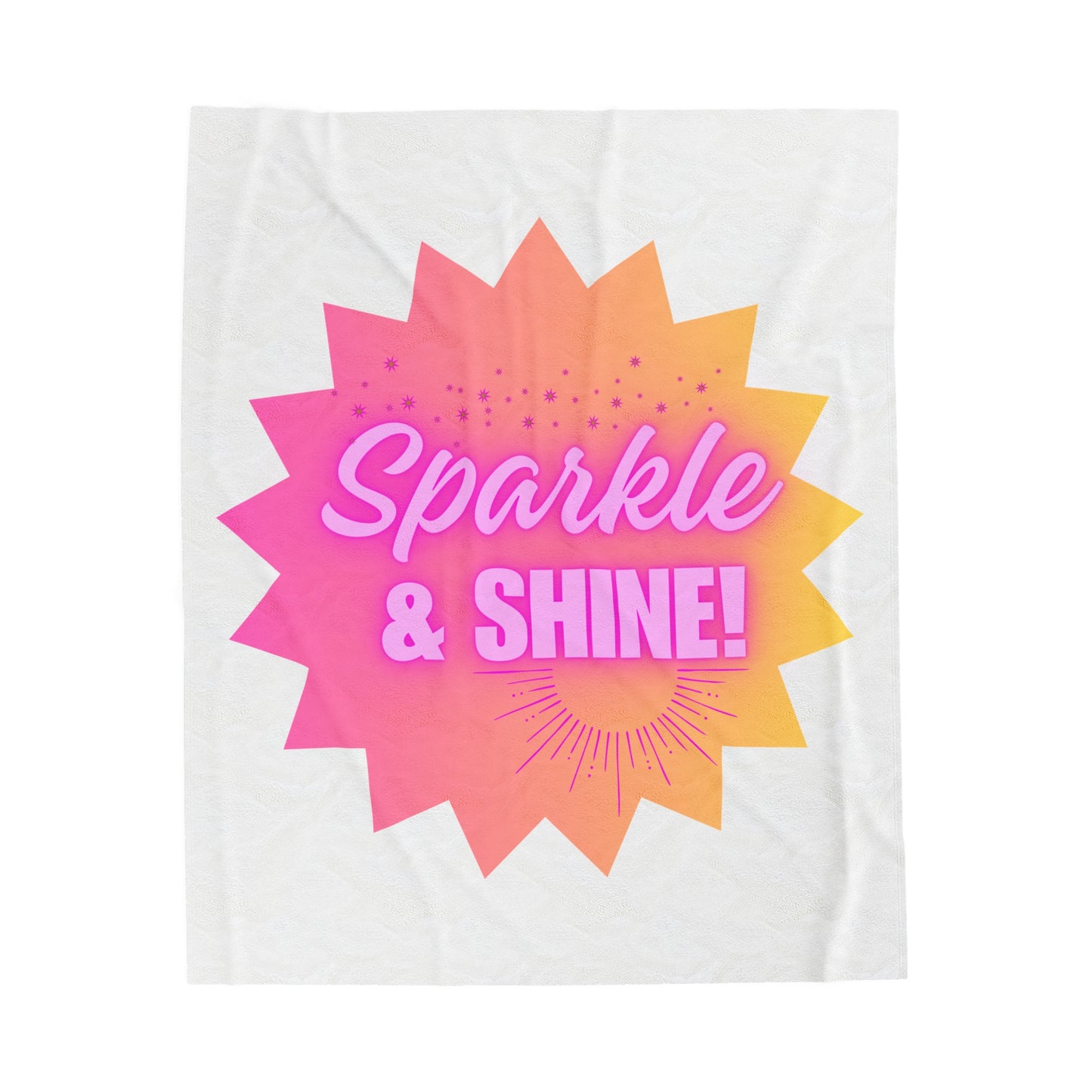 Sparkle & Shine Plush Blanket (White)