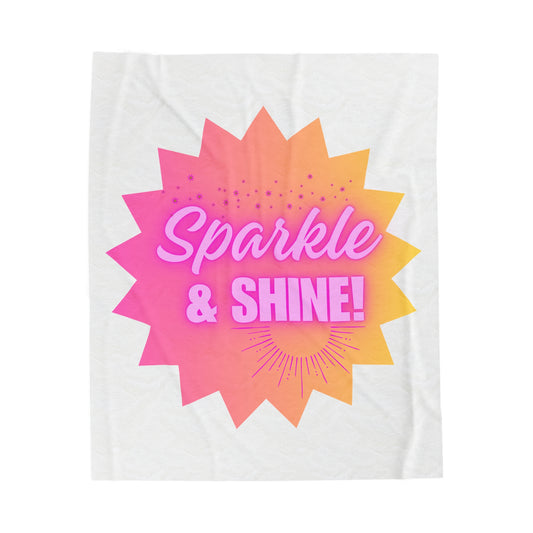 Sparkle & Shine Plush Blanket (White)