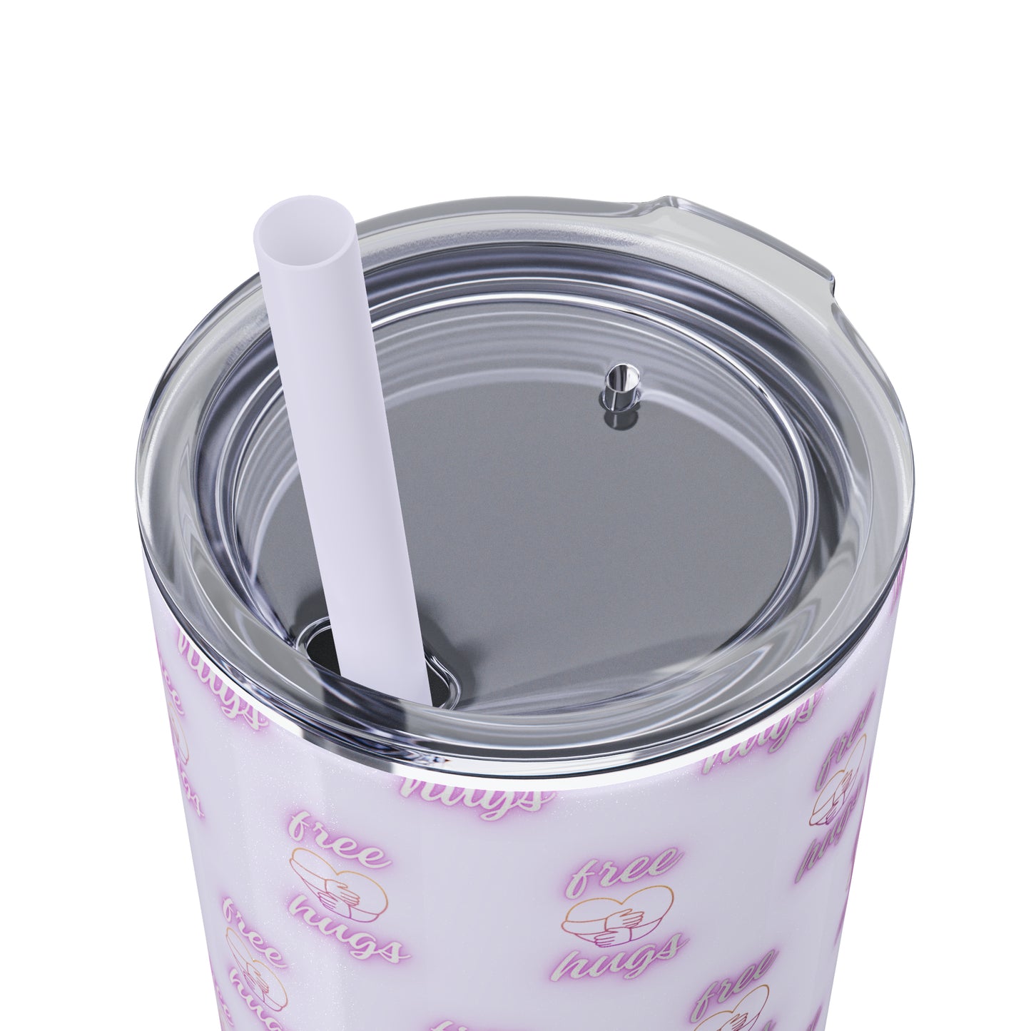 Free Hugs Skinny Tumbler with Straw, 20oz