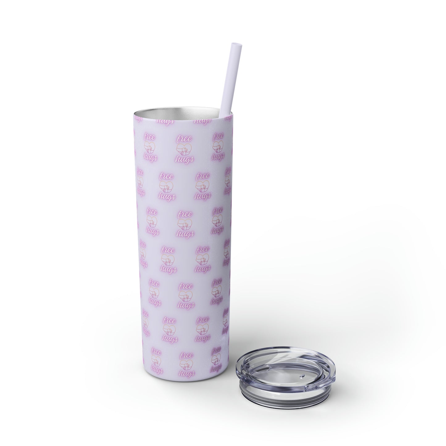 Free Hugs Skinny Tumbler with Straw, 20oz