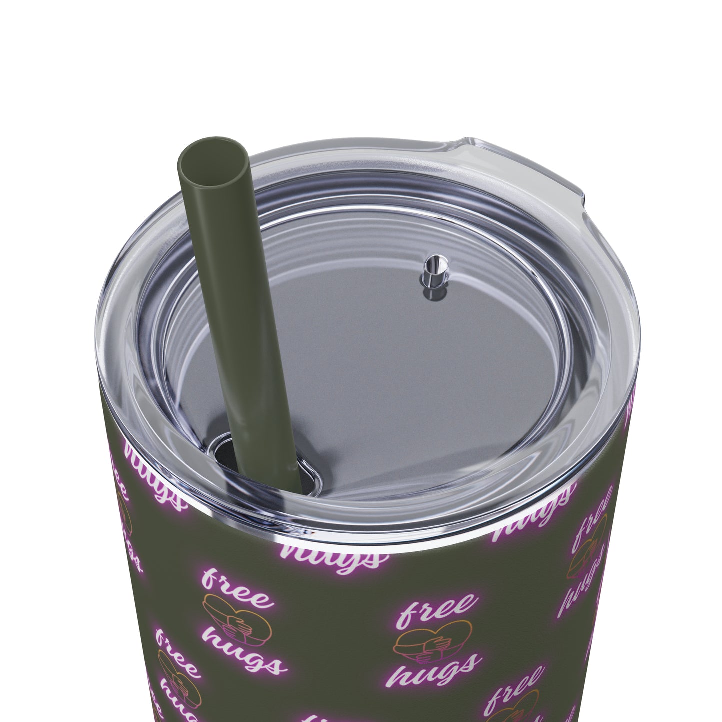 Free Hugs Skinny Tumbler with Straw, 20oz