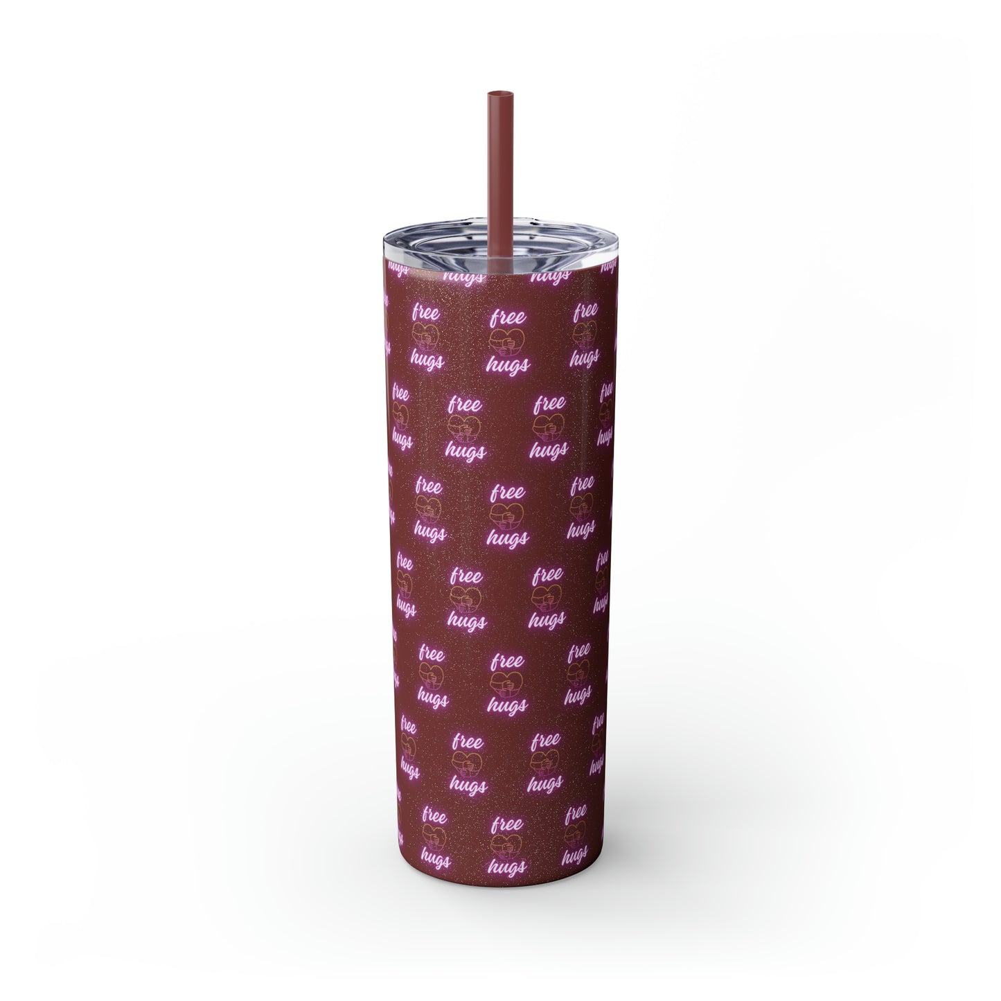 Free Hugs Skinny Tumbler with Straw, 20oz