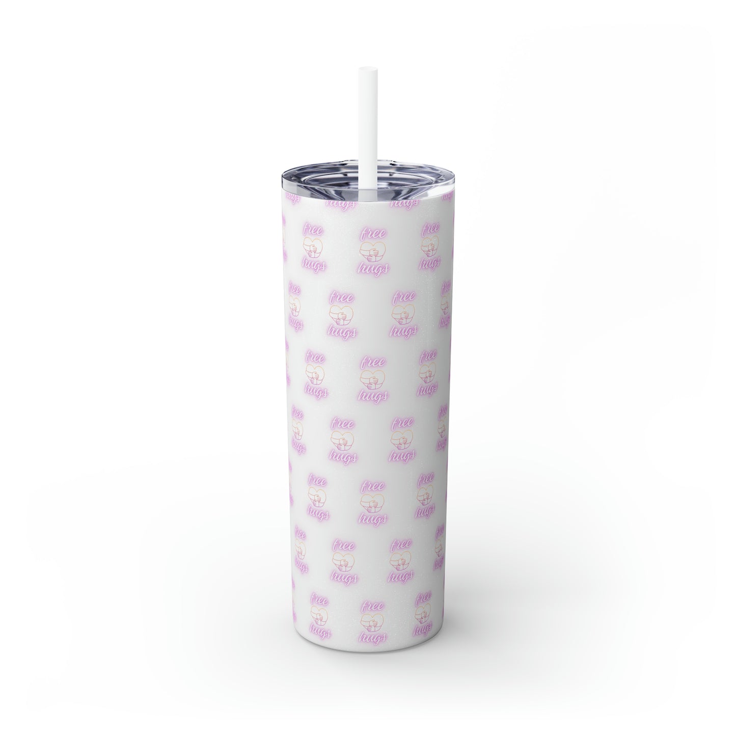 Free Hugs Skinny Tumbler with Straw, 20oz