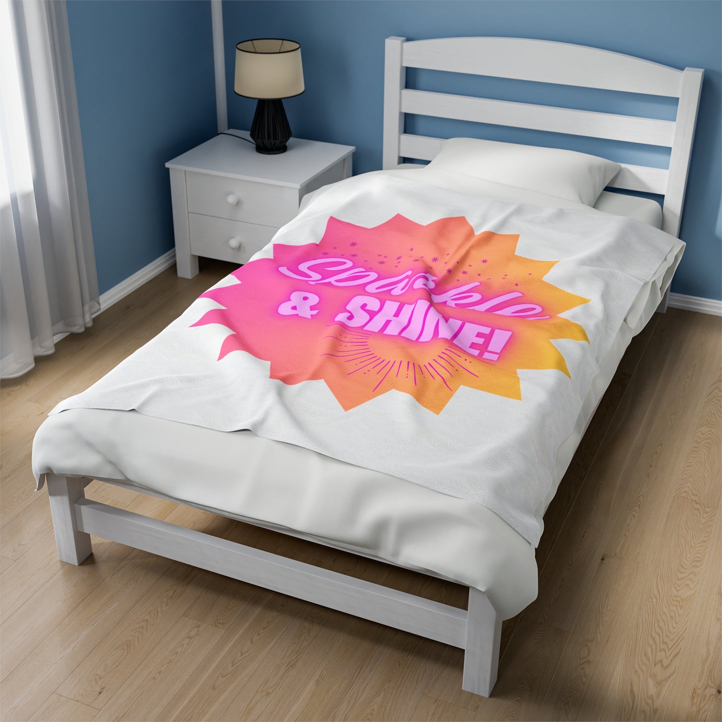 Sparkle & Shine Plush Blanket (White)