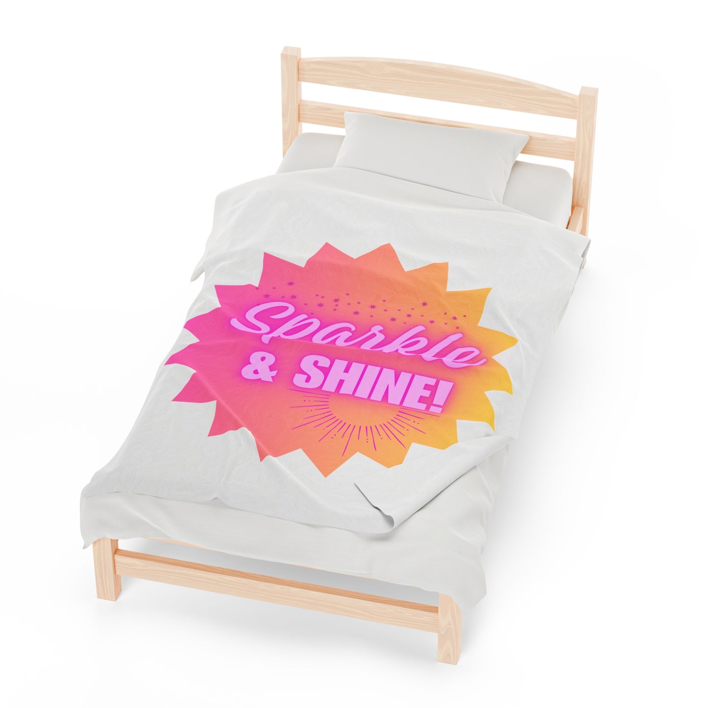 Sparkle & Shine Plush Blanket (White)