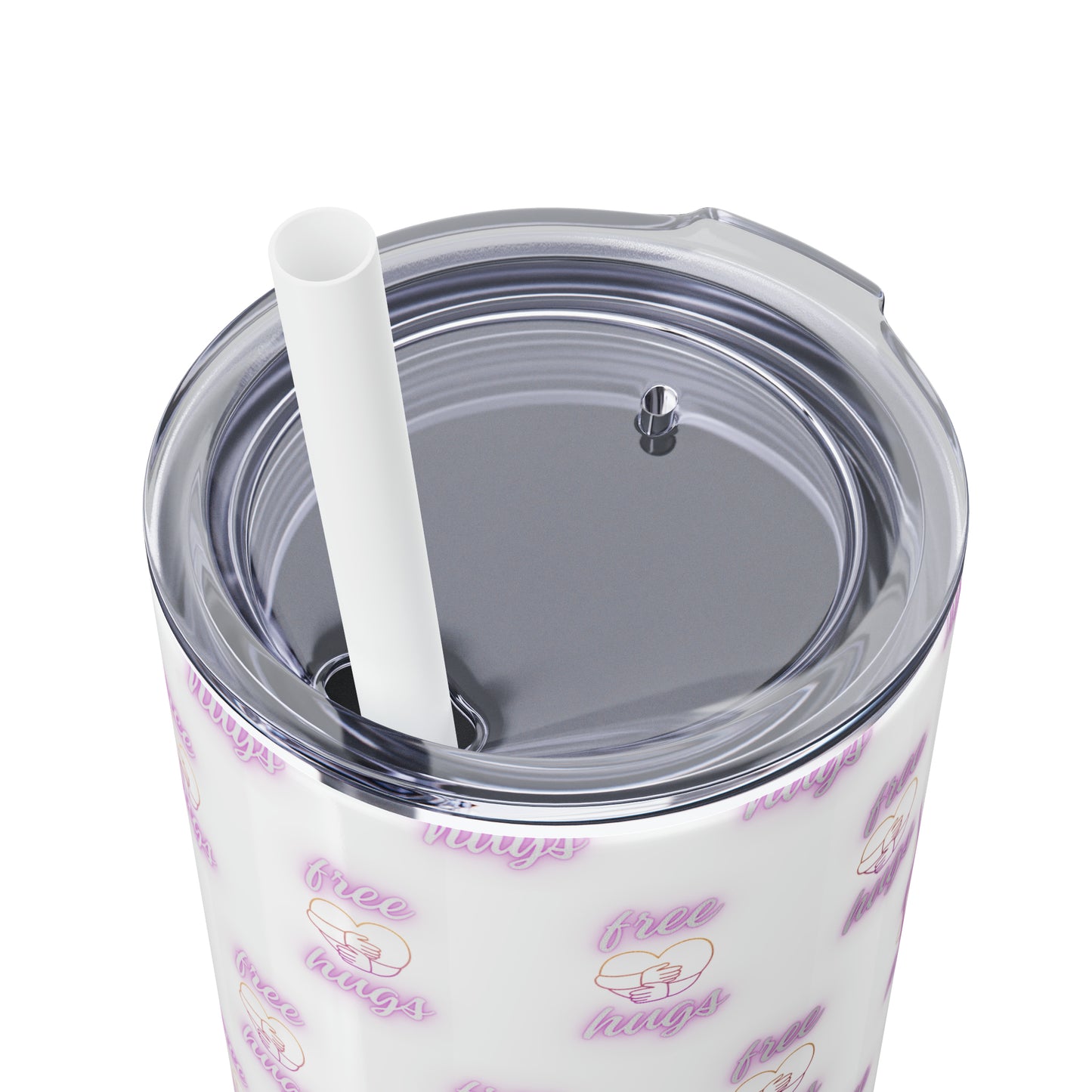 Free Hugs Skinny Tumbler with Straw, 20oz