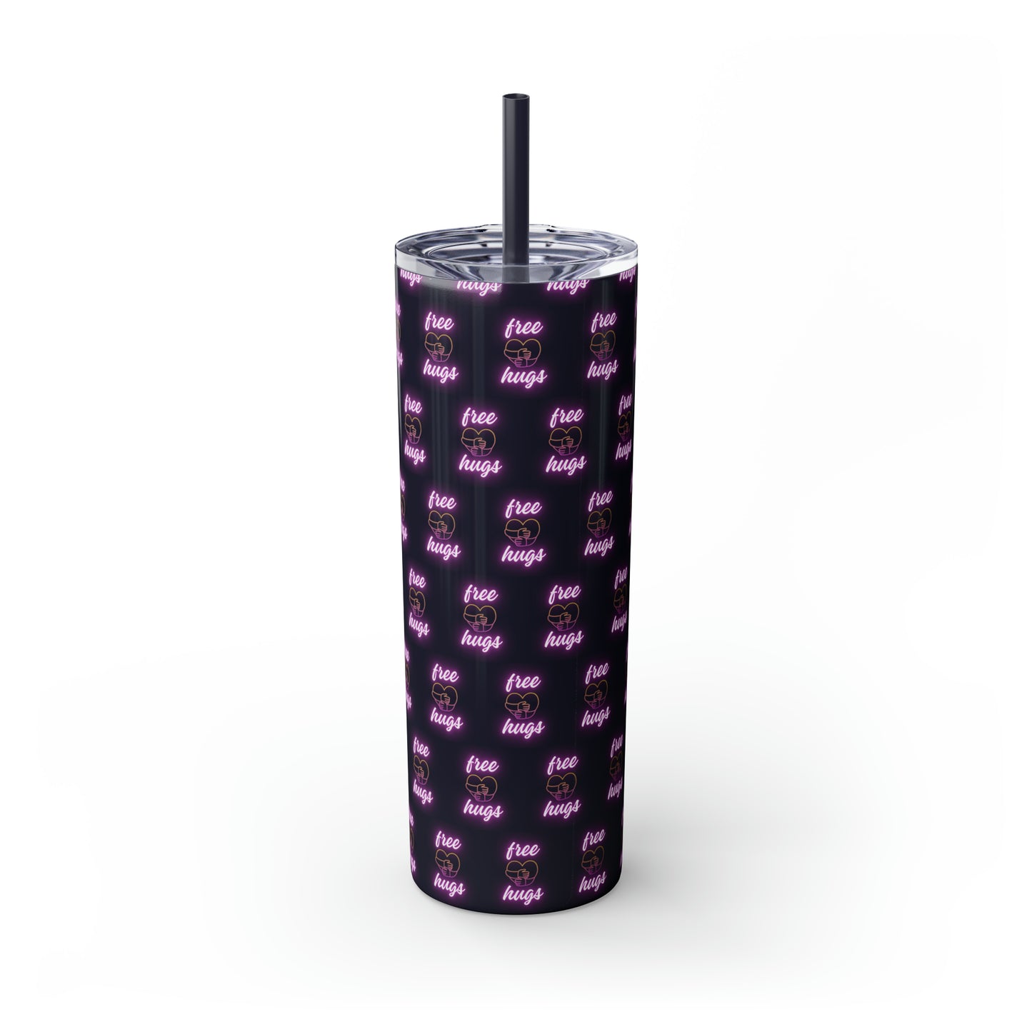 Free Hugs Skinny Tumbler with Straw, 20oz