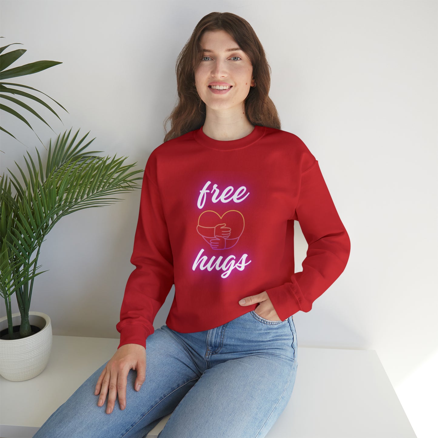 Free Hugs Unisex Crewneck Sweatshirt