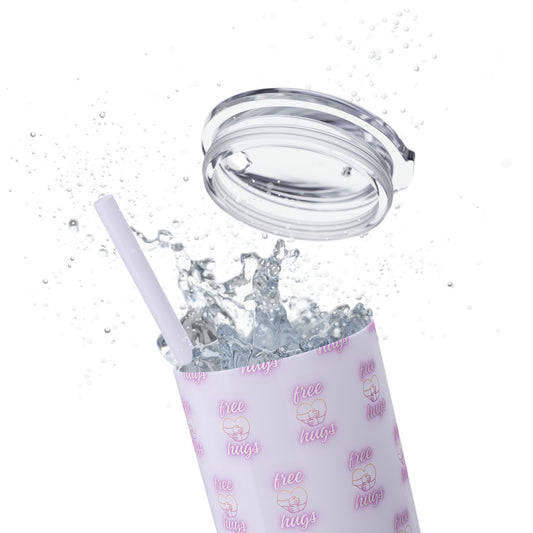 Free Hugs Skinny Tumbler with Straw, 20oz
