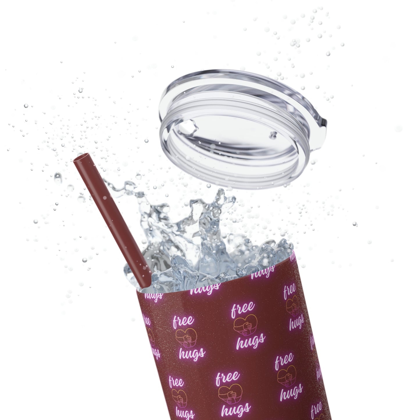 Free Hugs Skinny Tumbler with Straw, 20oz