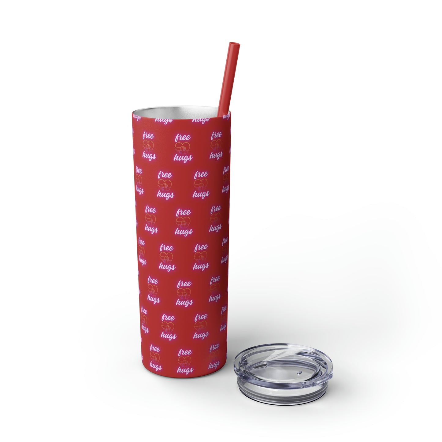 Free Hugs Skinny Tumbler with Straw, 20oz