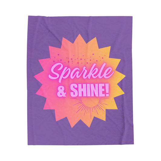 Sparkle & Shine Plush Blanket (Purple)