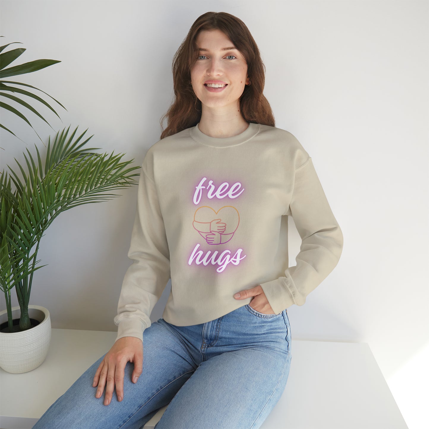Free Hugs Unisex Crewneck Sweatshirt
