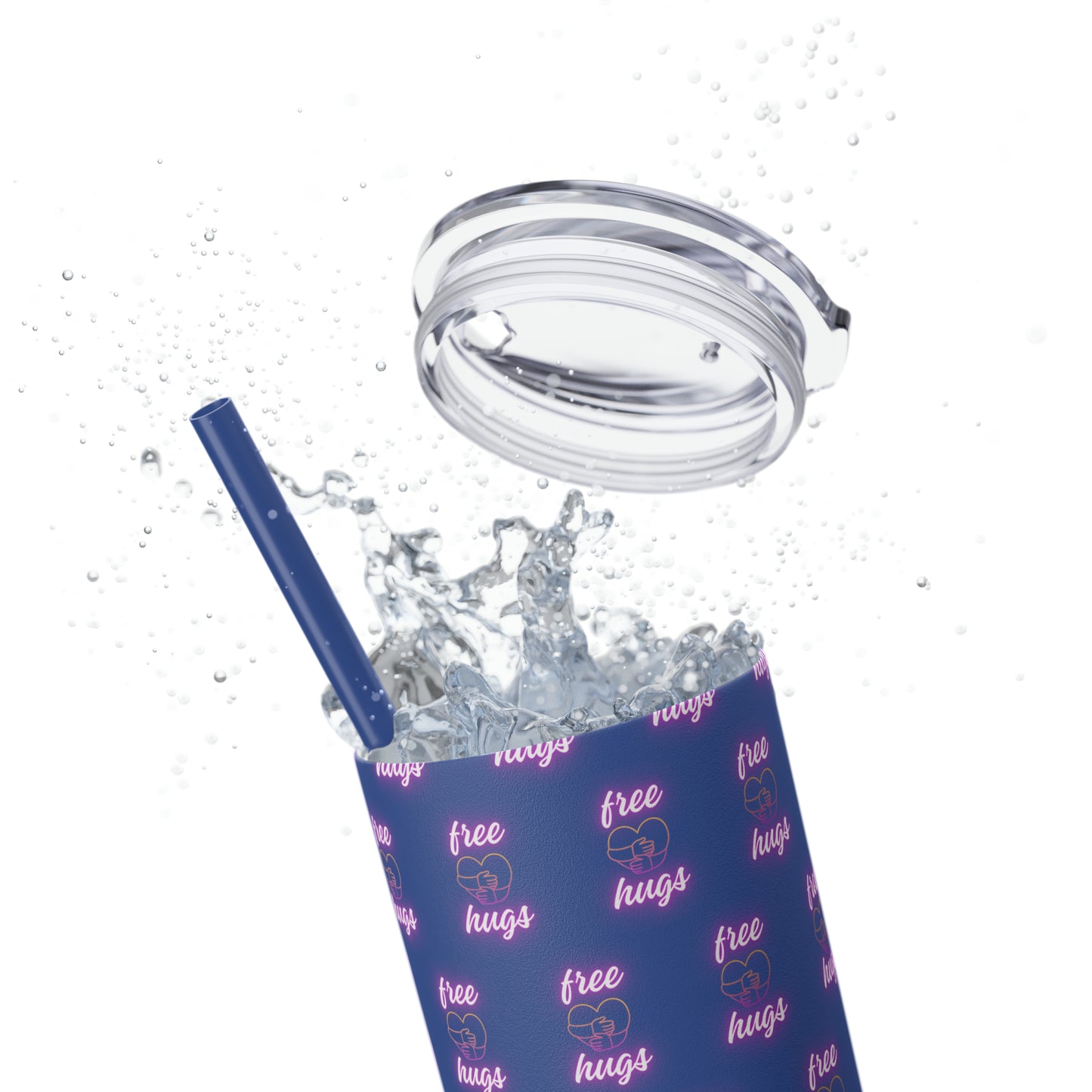 Free Hugs Skinny Tumbler with Straw, 20oz