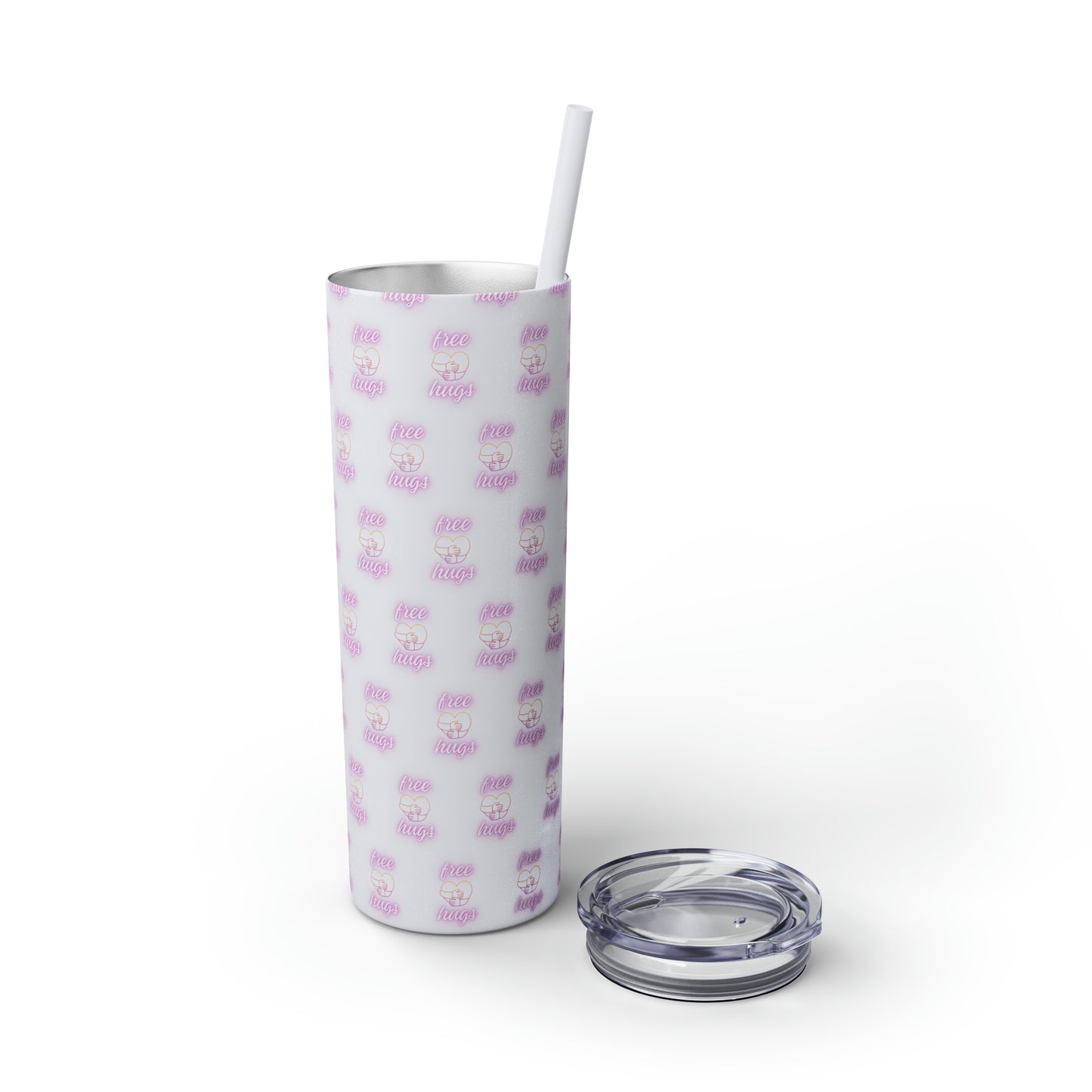 Free Hugs Skinny Tumbler with Straw, 20oz