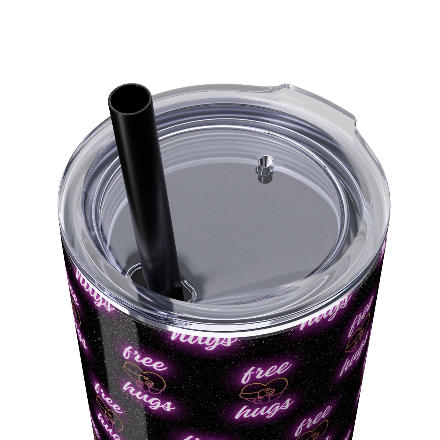 Free Hugs Skinny Tumbler with Straw, 20oz